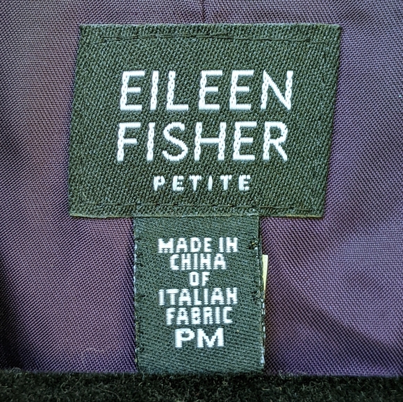 Eileen Fisher Women’s Italian Wool Boucle Jacket Size PM Purple Eggplant Classic - Picture 4 of 6